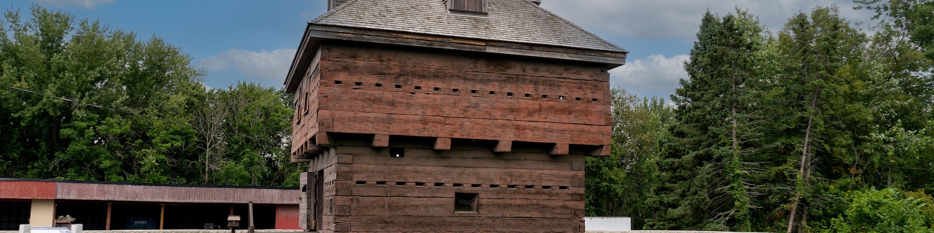 Fort Kent, Maine: Fort Kent Blockhouse. American fortification built during border tensions with neighboring New Brunswick known as the Aroostook War. Maine Acadian Culture area.