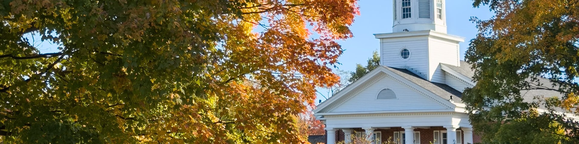 United Methodist Church in Carmel, Indiana in the fall