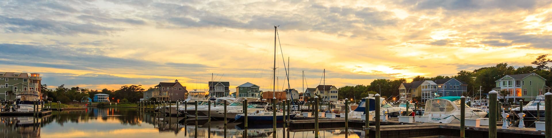 Sunset at the Marina in St James North Carolina