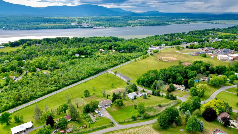 Aerial view of Route 9G in Germantown, NY.