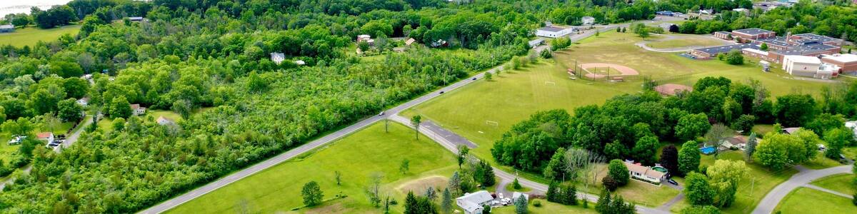 Aerial view of Route 9G in Germantown, NY.
