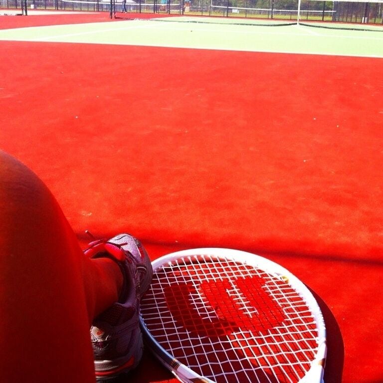 Just enjoying the day on the court.