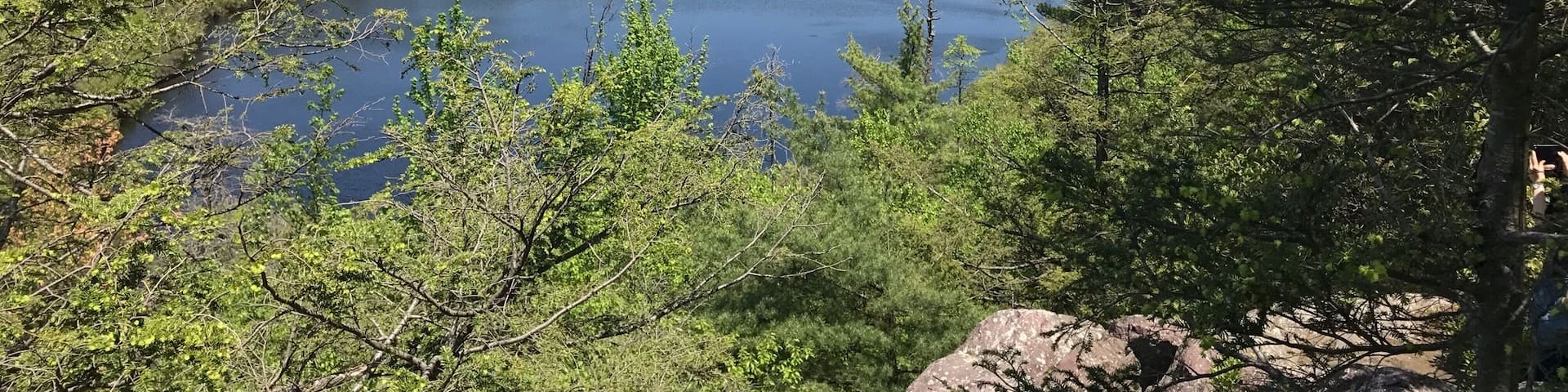 West Pond view from Abraham Hewitt hike (blue white yellow trail )