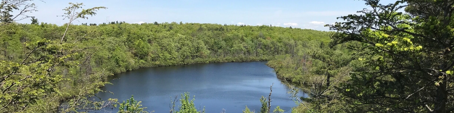 West Pond view from Abraham Hewitt hike (blue white yellow trail )