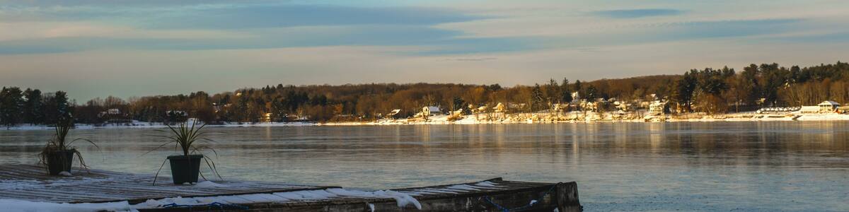 Golden hour at Copake Lake
