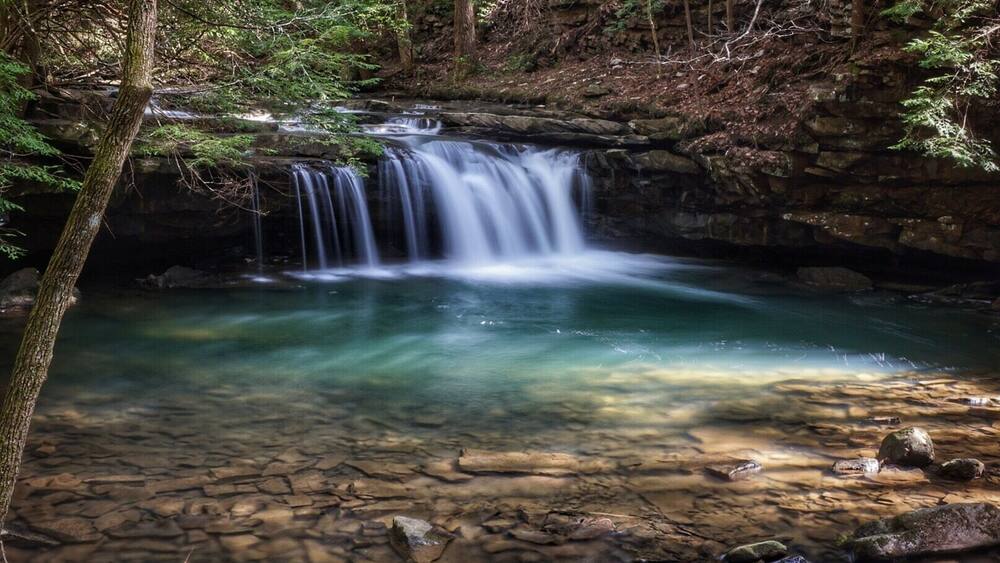 Blue Hole Falls on the Fiery Gizzard Trail