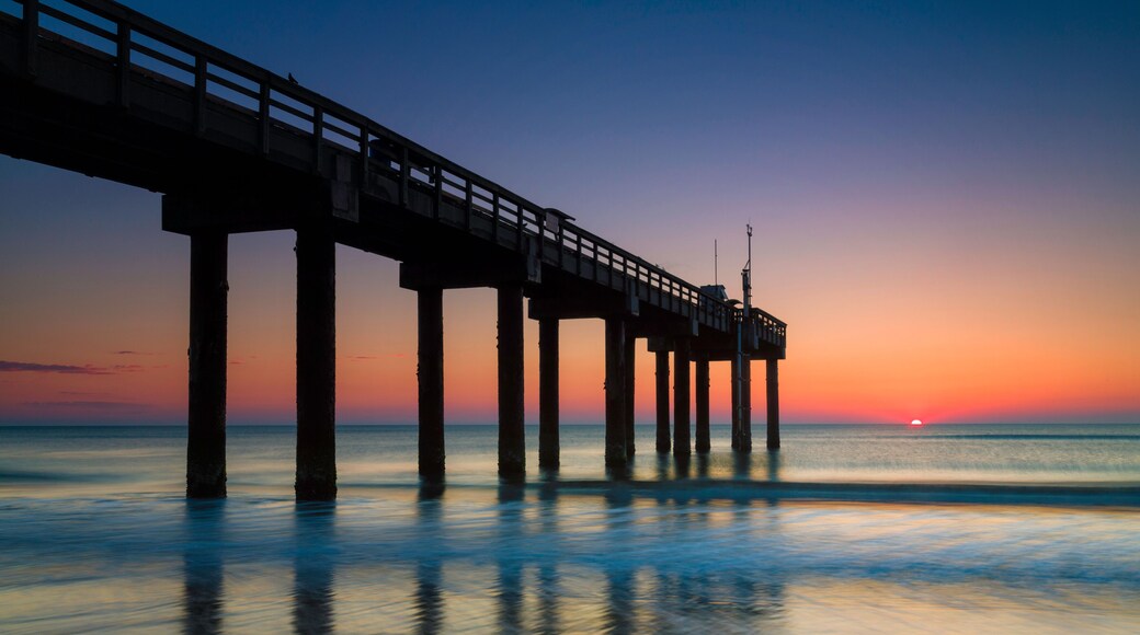 Sunrise at St. John's Pier, St. Augustine, Florida.