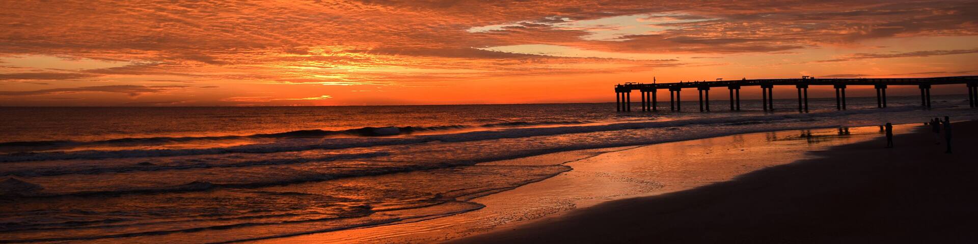 Orange Spectrum Sky at the St Augustine Beach Pier