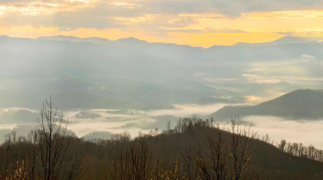 Sunrise panorama, Pisgah National Forest, Hot Springs, North Carolina.