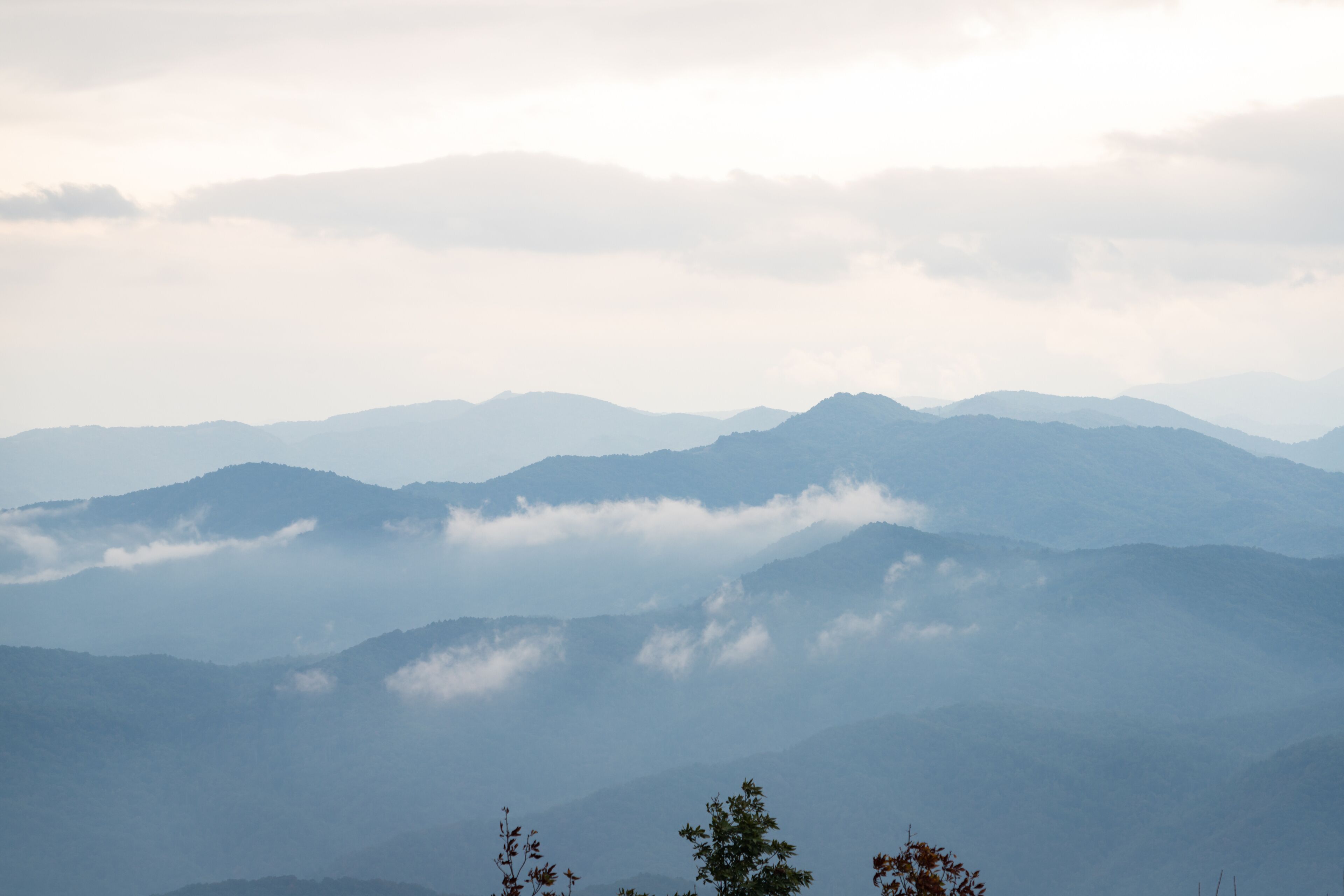 View of Blue Ridge Mountains from Rich Mountain on the Appalachian Trail