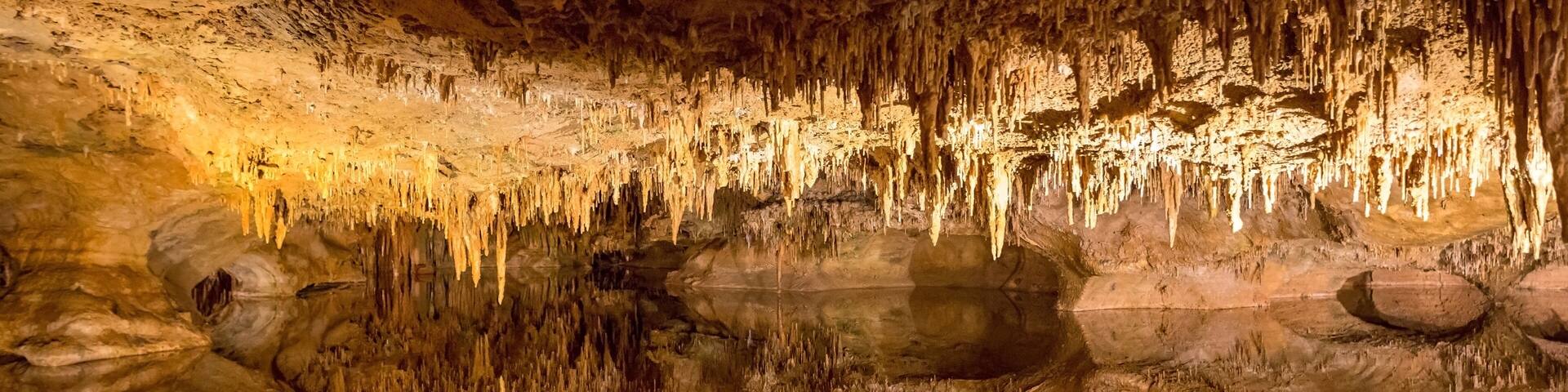 Dream Lake with stalactites in Luray Caverns, Virginia