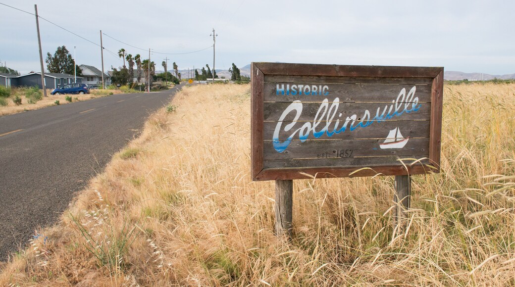 Historic Collinsville Road Sign on Collinsville Rd. in Collinsville, California.