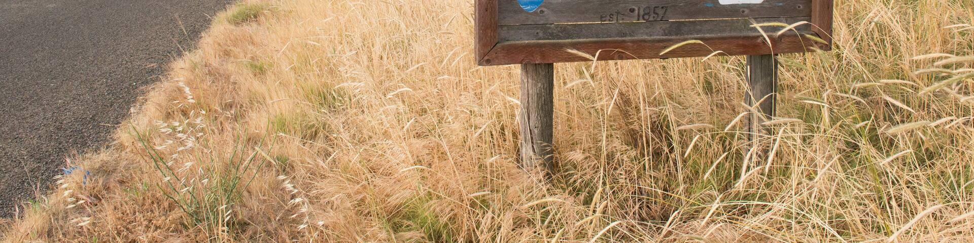 Historic Collinsville Road Sign on Collinsville Rd. in Collinsville, California.