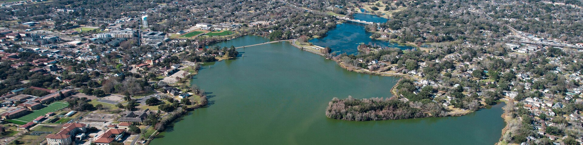 Baton Rouge, Louisiana State Capitol, Mississippi River Bridge, LSU Lakes, LSU campus