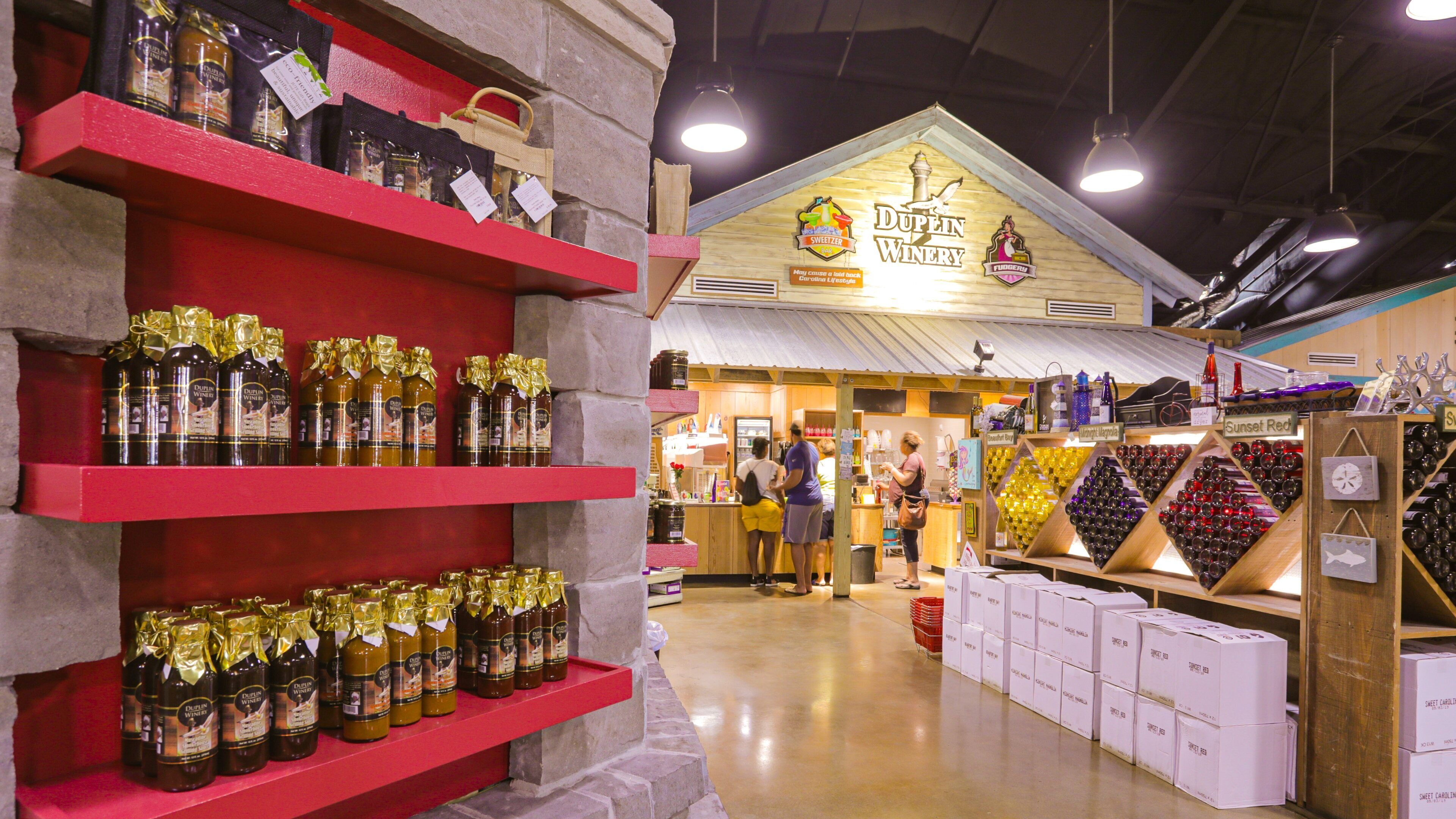 Duplin Winery which includes interior views as well as a small group of people