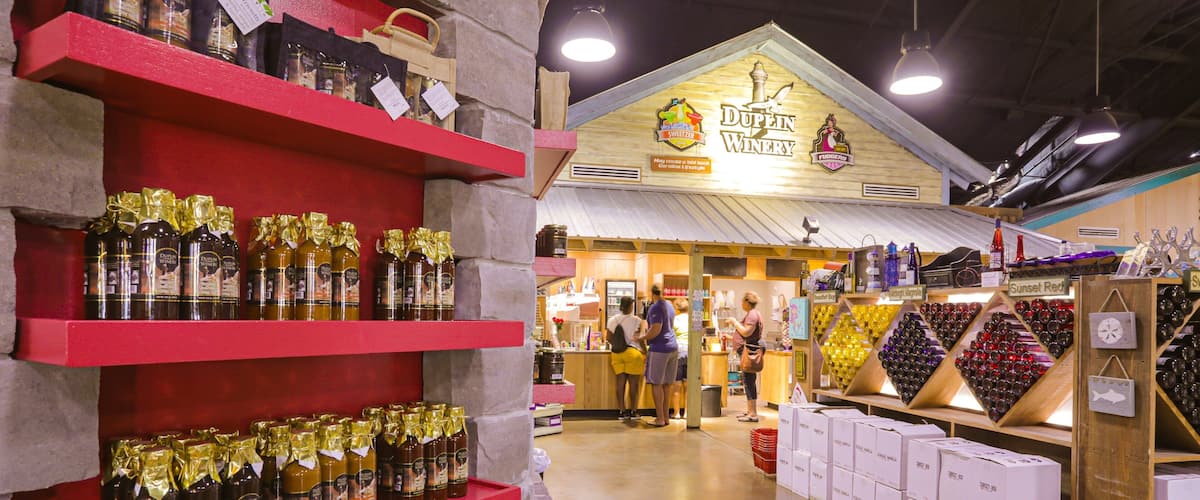 Duplin Winery which includes interior views as well as a small group of people