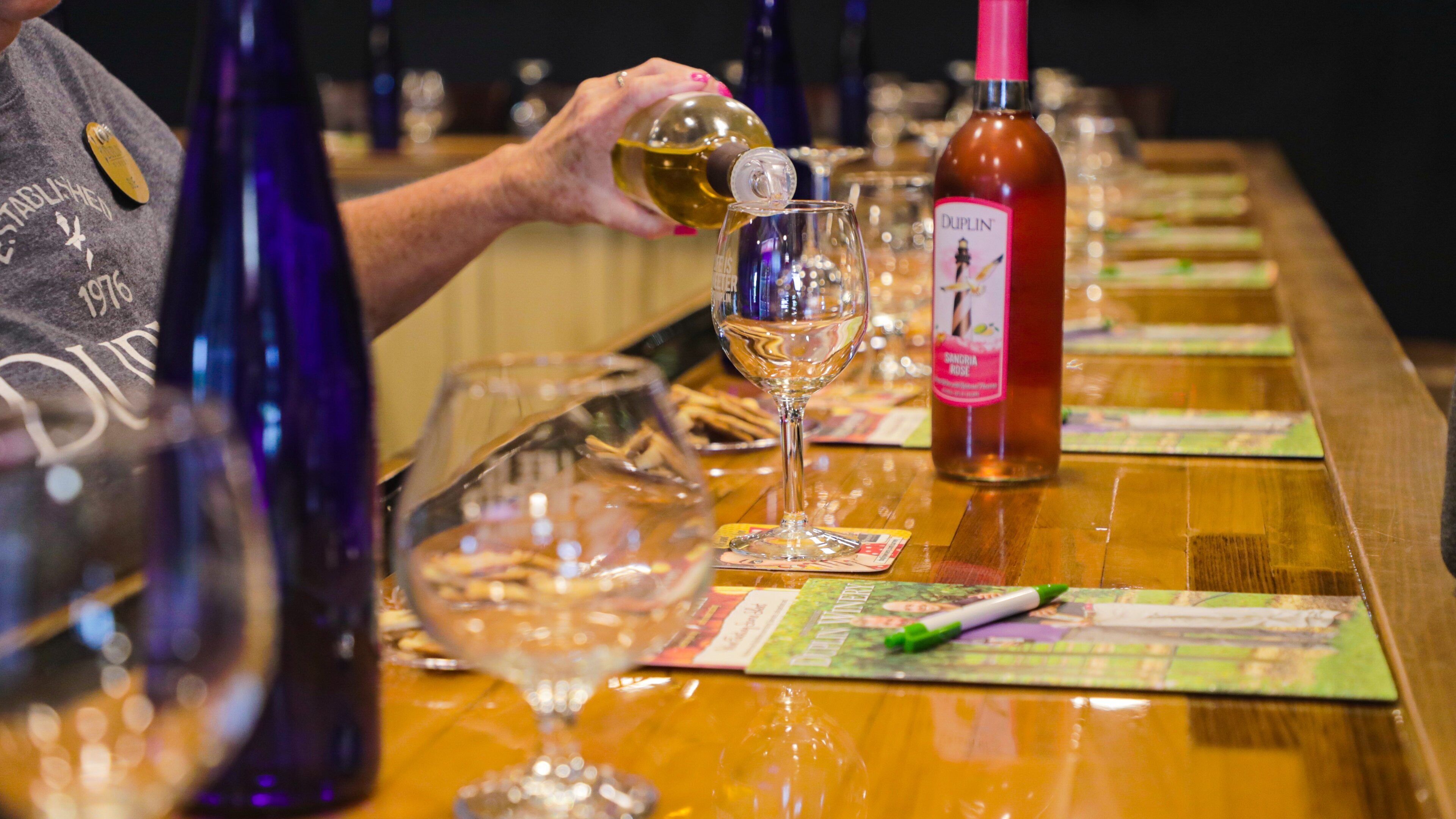 Duplin Winery featuring interior views and drinks or beverages