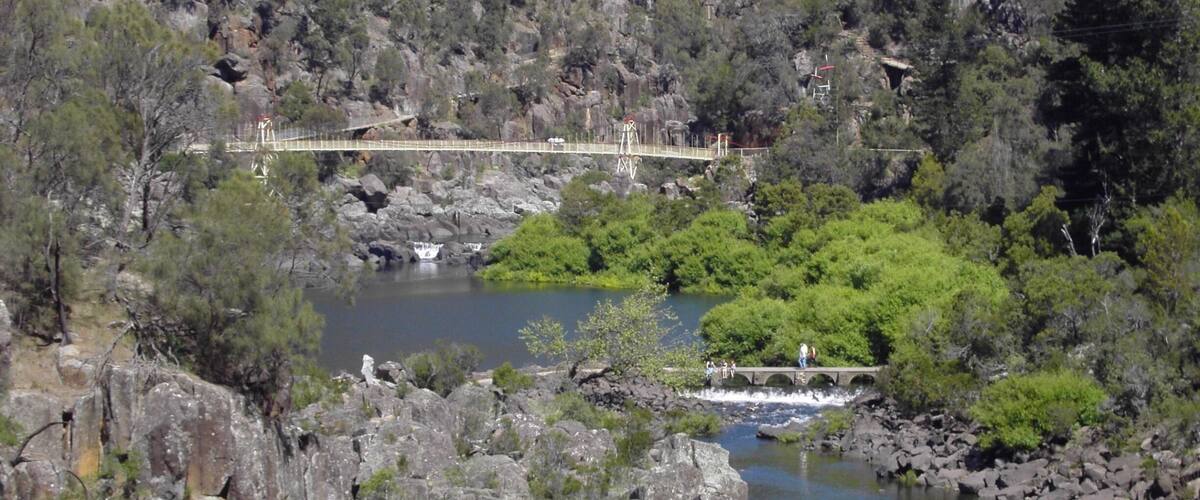Photo taken in 2004 in Tasmania.
Launceston Cataract Gorge is a natural gorge formed by the South Esk River and is part of Launceston Tasmania.