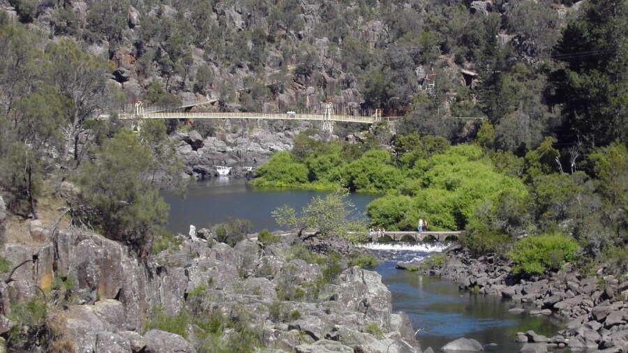 Photo taken in 2004 in Tasmania.
Launceston Cataract Gorge is a natural gorge formed by the South Esk River and is part of Launceston Tasmania.
