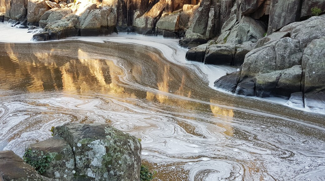 Colours in the afternoon on the South Esk river in Cataract Gorge Reserve in Launceston.