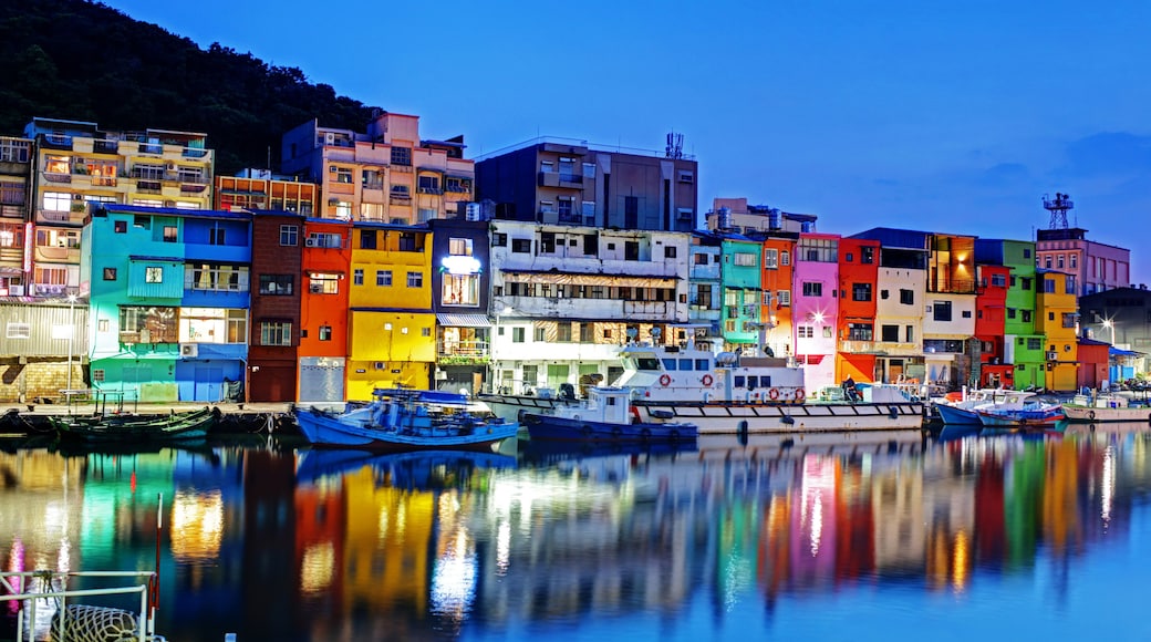 Colorful houses in Keelung, Taiwan