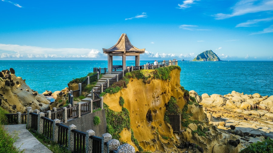 scenery of Keelung islet and Heping Island Park in taiwan
