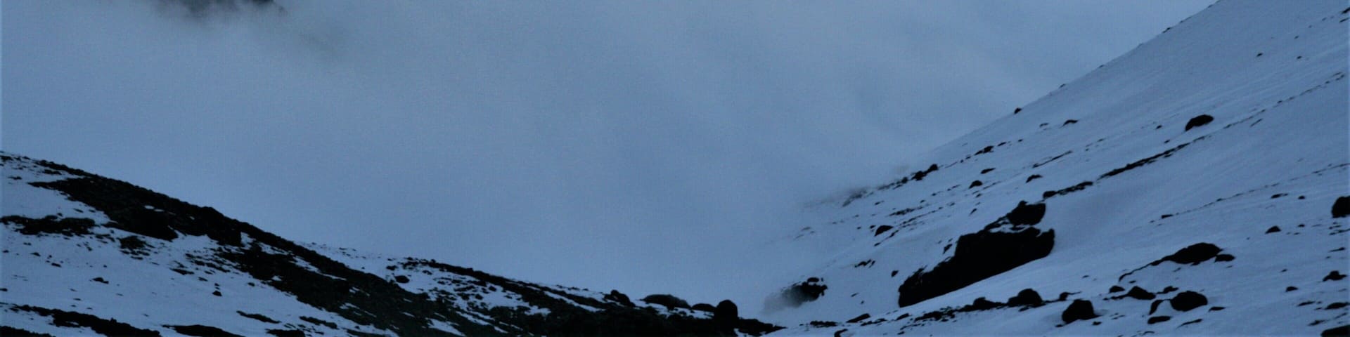 #LifeAtExpediaGroup the cloud continues to roll up the valley. Within a minute or so we were completely in the cloud and a fresh fall of snow greeted us in the morning.