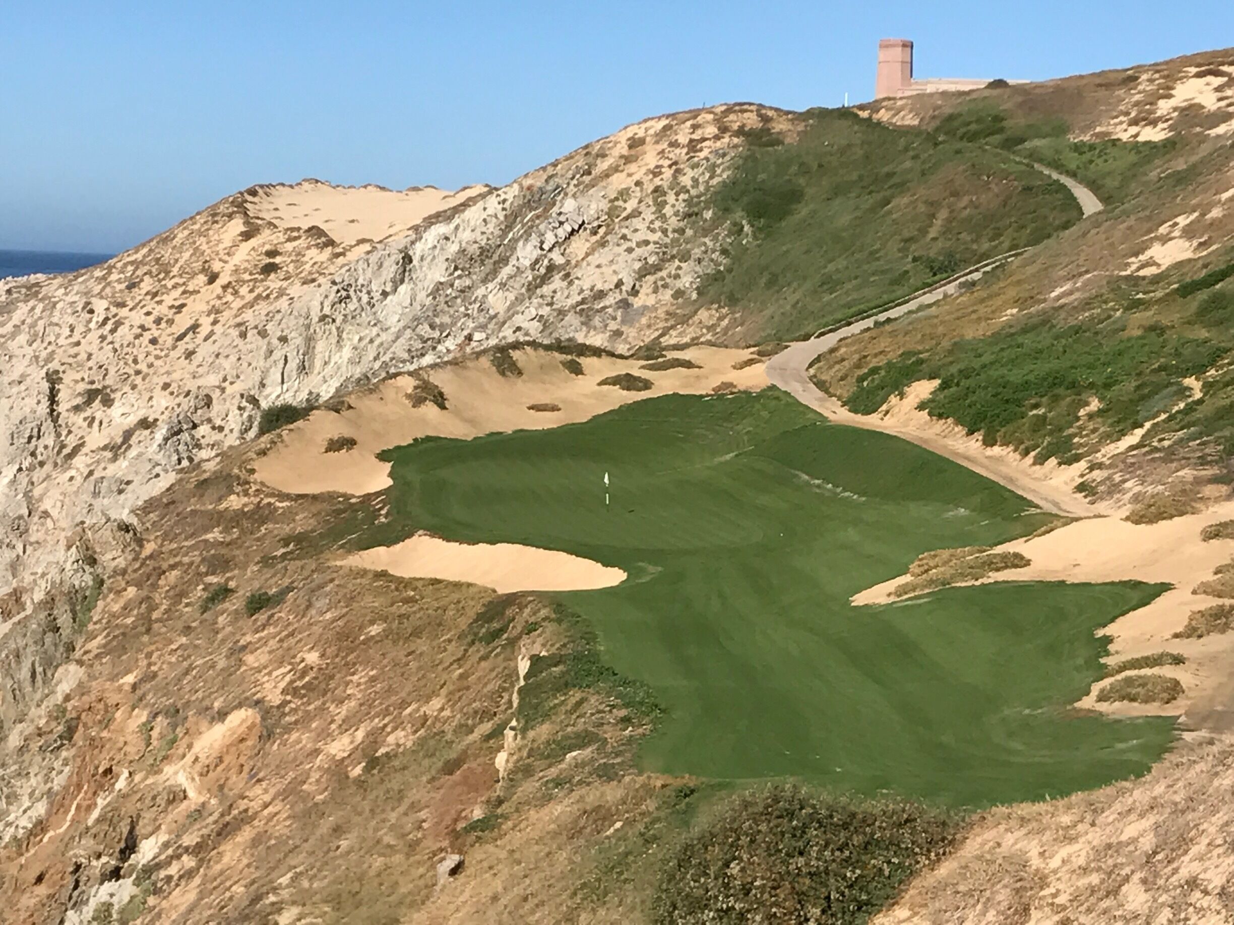 From the tee on the signature sixth hole; ocean left #lifeatexpedia