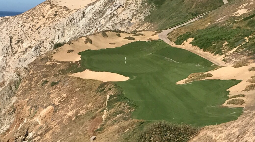 From the tee on the signature sixth hole; ocean left #lifeatexpedia