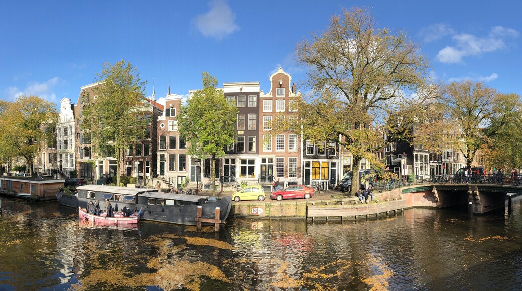 Panorama from a canal in Amsterdam