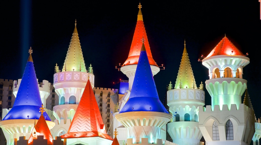 Las Vegas som viser nattbilder og slott