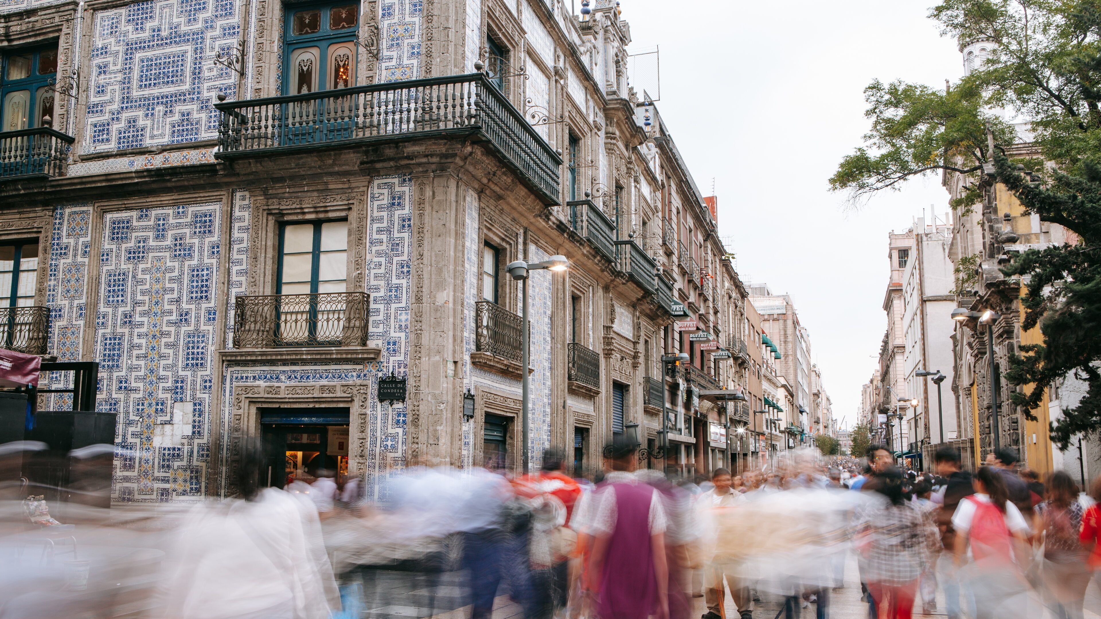 House of Tiles featuring street scenes, a city and heritage elements