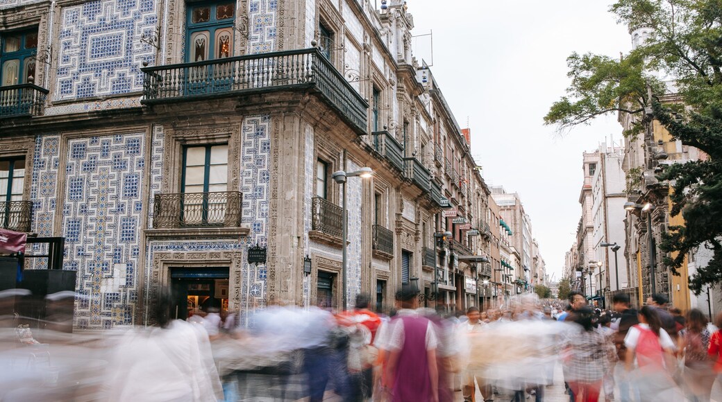 House of Tiles featuring street scenes, a city and heritage elements