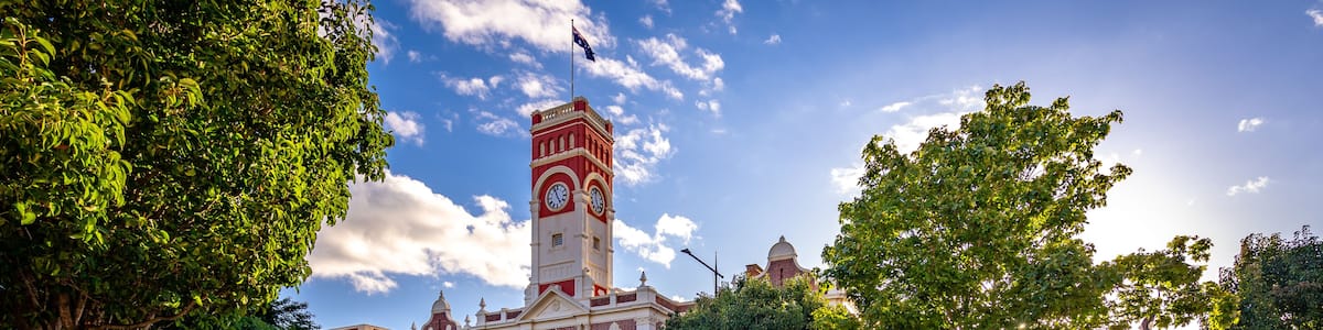 Historical City Hall building in Toowoomba, Queensland, Australia