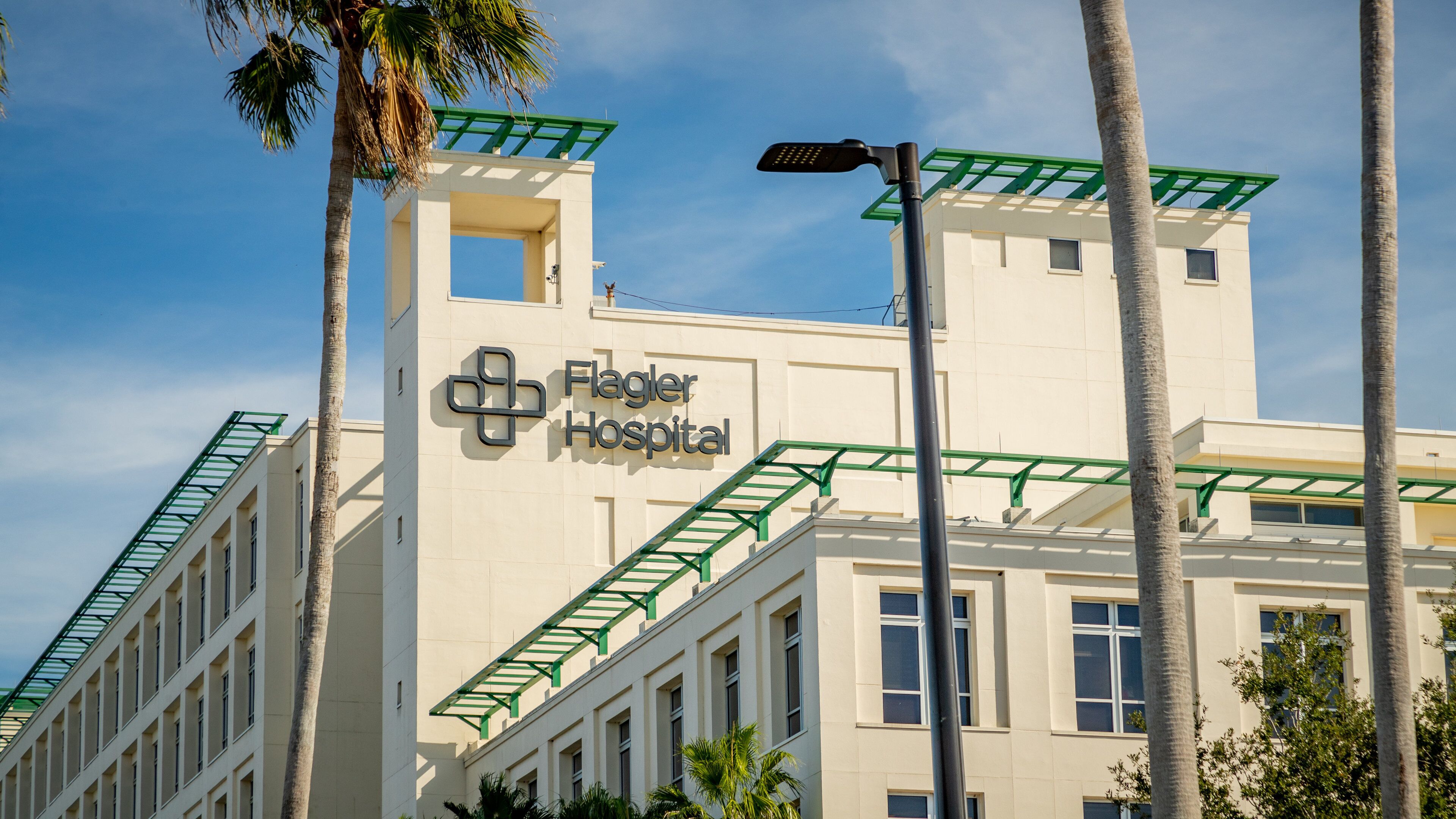 Flagler Hospital which includes signage