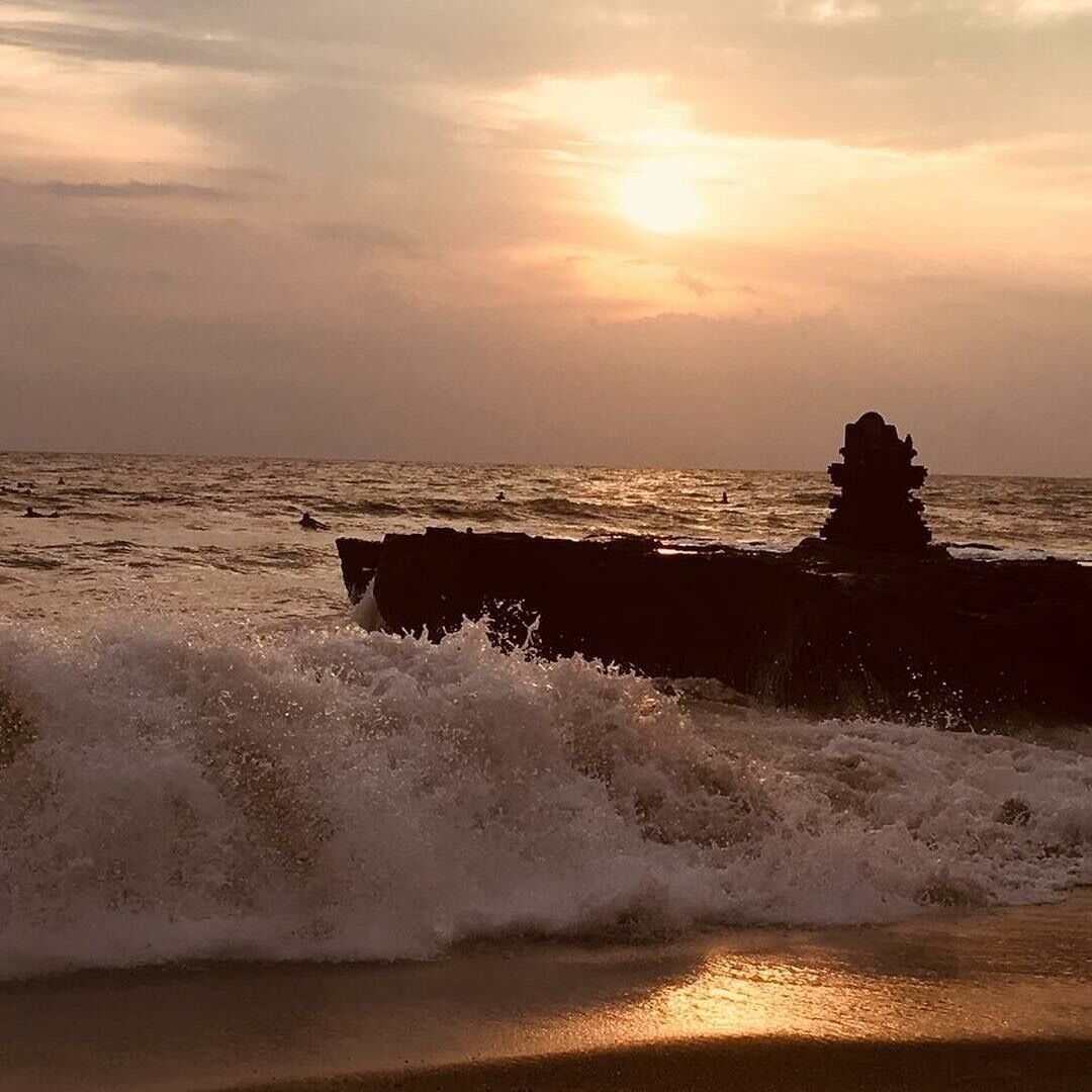 #sunset at the stairs of Batu Bolong Beach #Bali #Indonesia