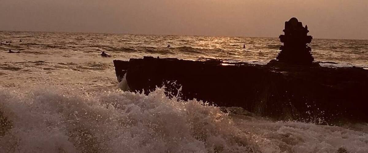 #sunset at the stairs of Batu Bolong Beach #Bali #Indonesia