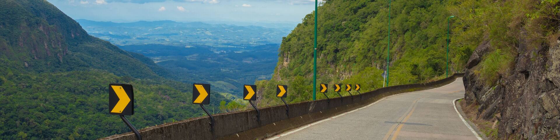 Car, Landscape, Serra, Brazil, Serra do Rio do Rastro, Natural, Mountain, Hill, Nature, Trees, Field, Green, Wind energy, Weather vane, Cold, Winter, High, Road.