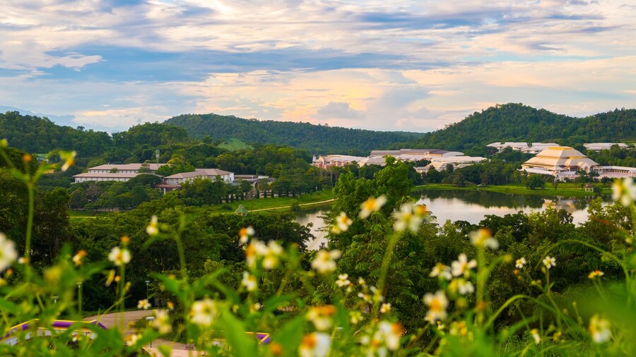 Landscape Sunset in University of Phayao Thailand