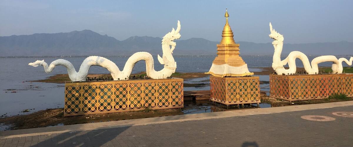 At Phayao lake, Phayao province, northern of Thailand