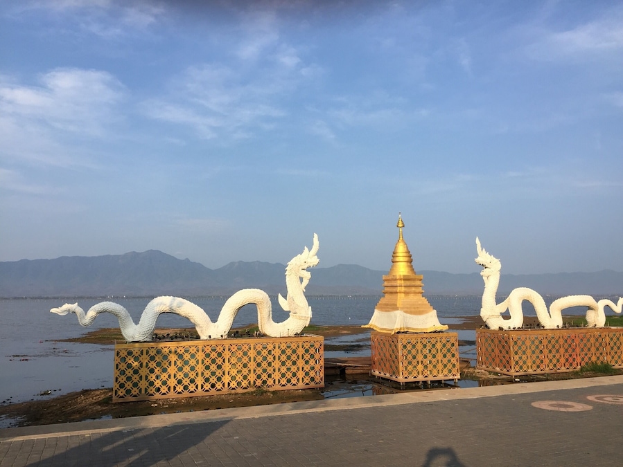 At Phayao lake, Phayao province, northern of Thailand
