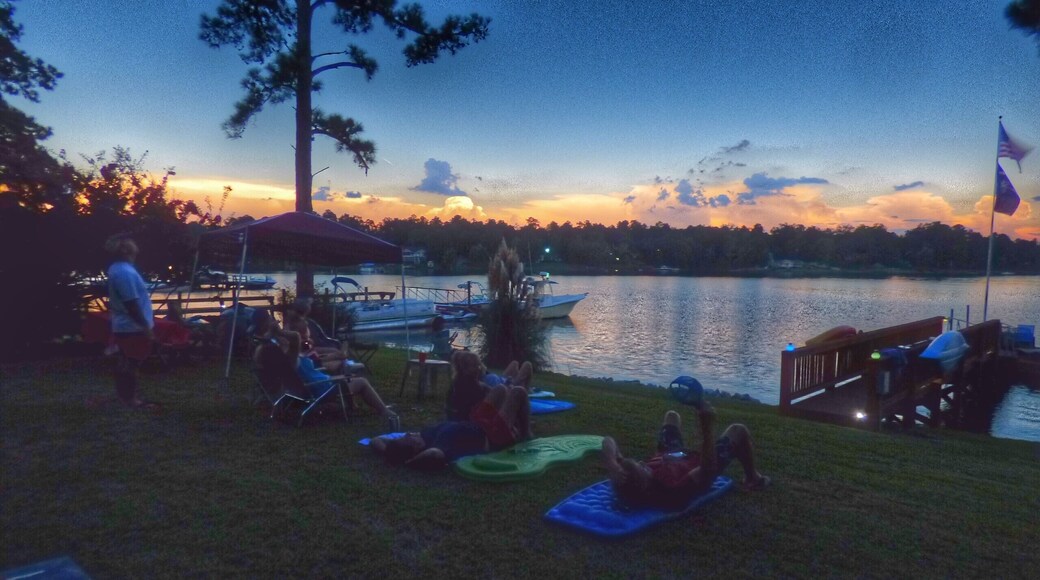 Total solar eclipse on 8/21/17 at Lake Murray. This picture was taken at 1:43 p.m. - darkness and much cooler during the middle of the day!