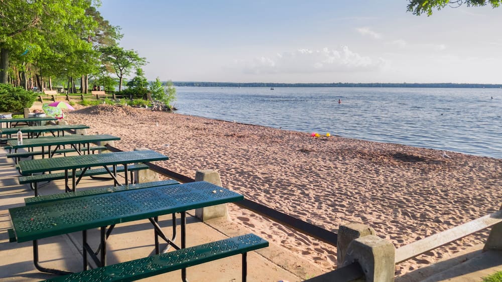 Beach View of Oneida Lake at Verona Beach in Upstate New York