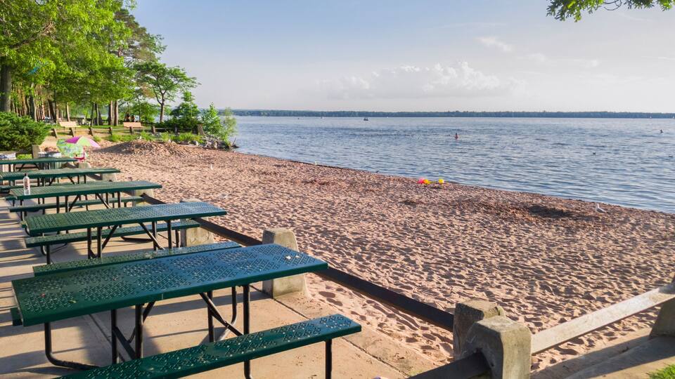 Beach View of Oneida Lake at Verona Beach in Upstate New York