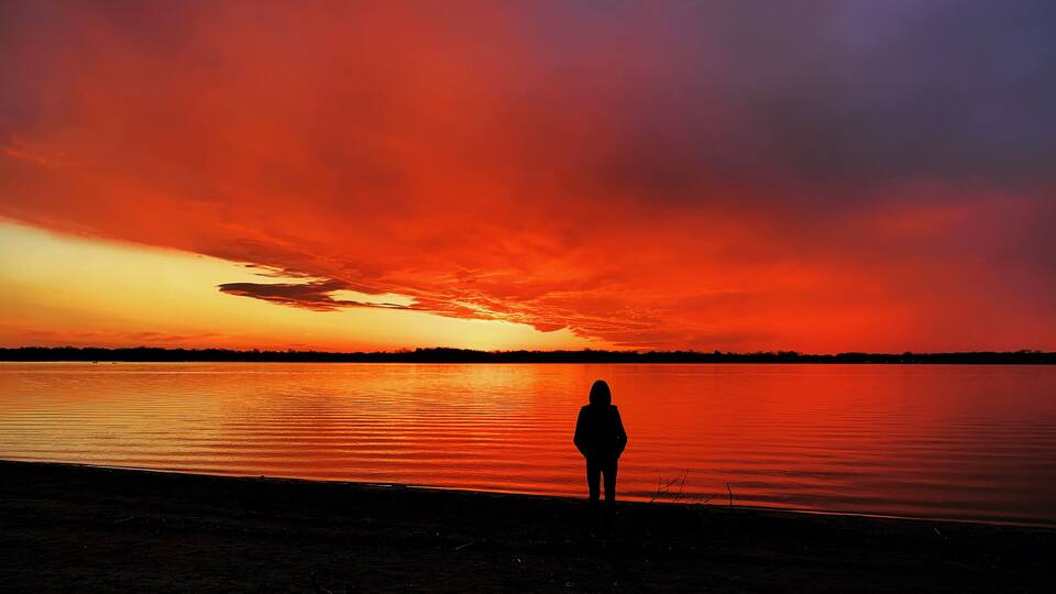 sunset on the lake - Gun lake Michigan