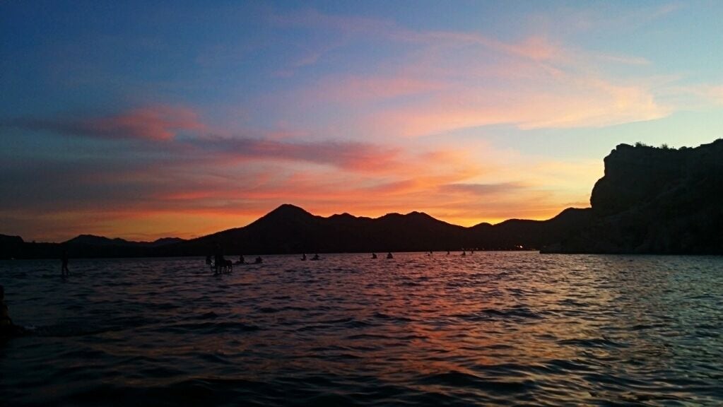 Almost 100 paddle boarders out for the Moonlight Paddle! July 2nd 2015