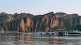 Saguaro Lake featuring a bay or harbor and mountains