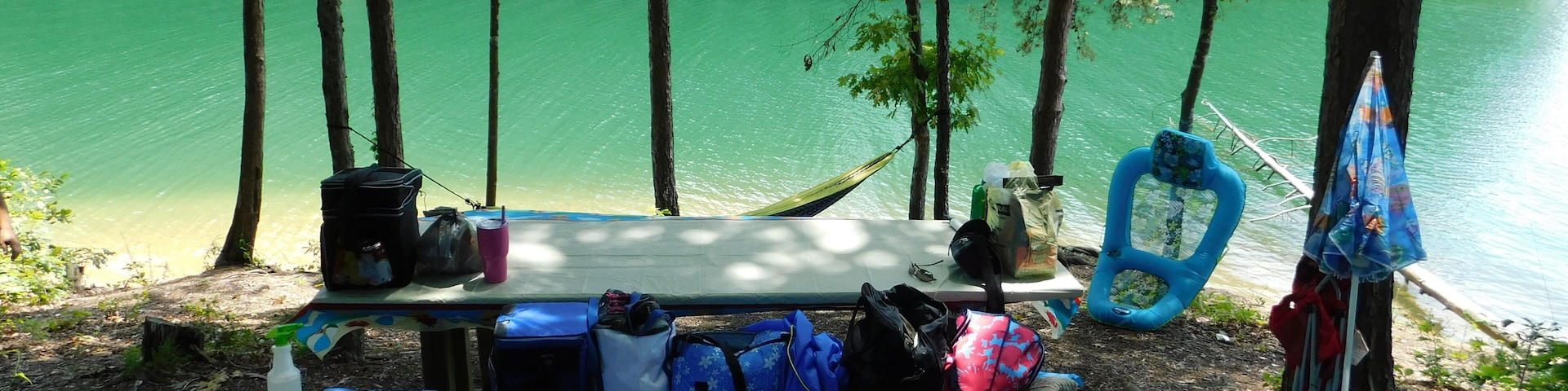 Lake Keowee is a man–made reservoir in the United States in the state of South Carolina. It was created to serve the needs of a power utility as well as public recreational purposes. One of my favorite places to go in the summer. The water really is that color.