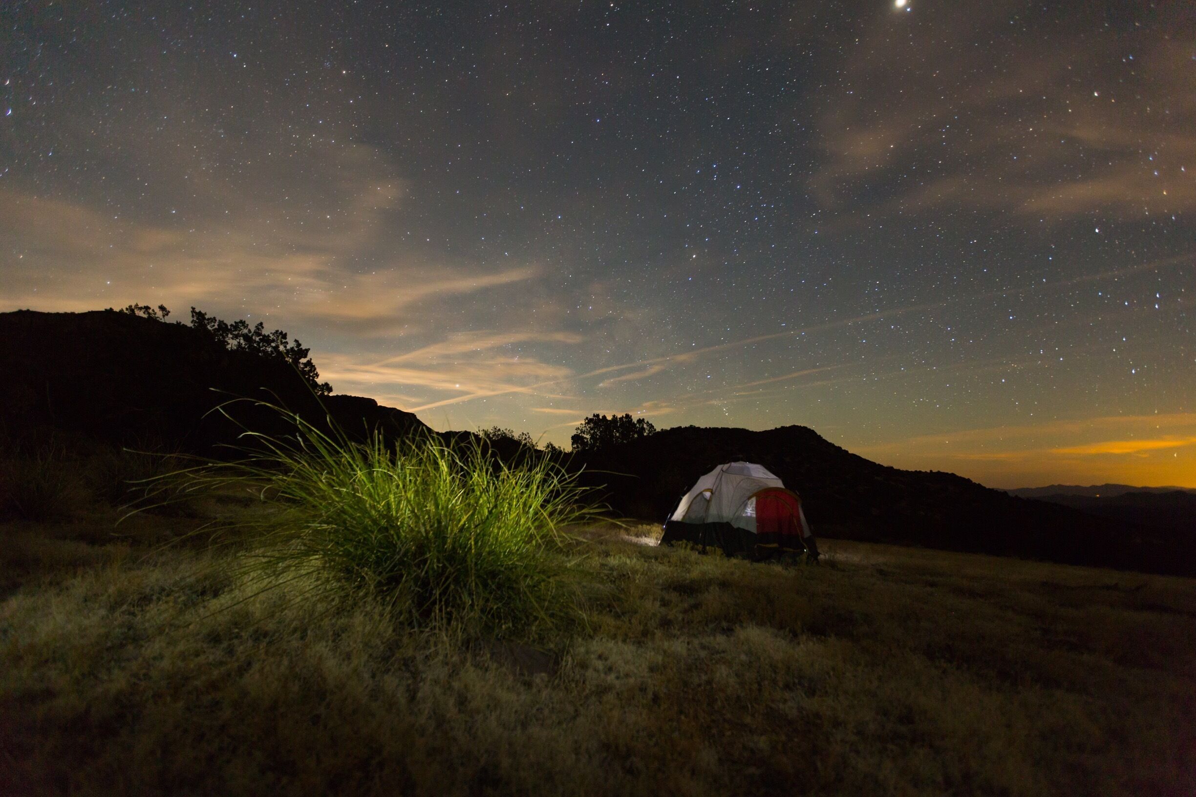 Moonrise over camp