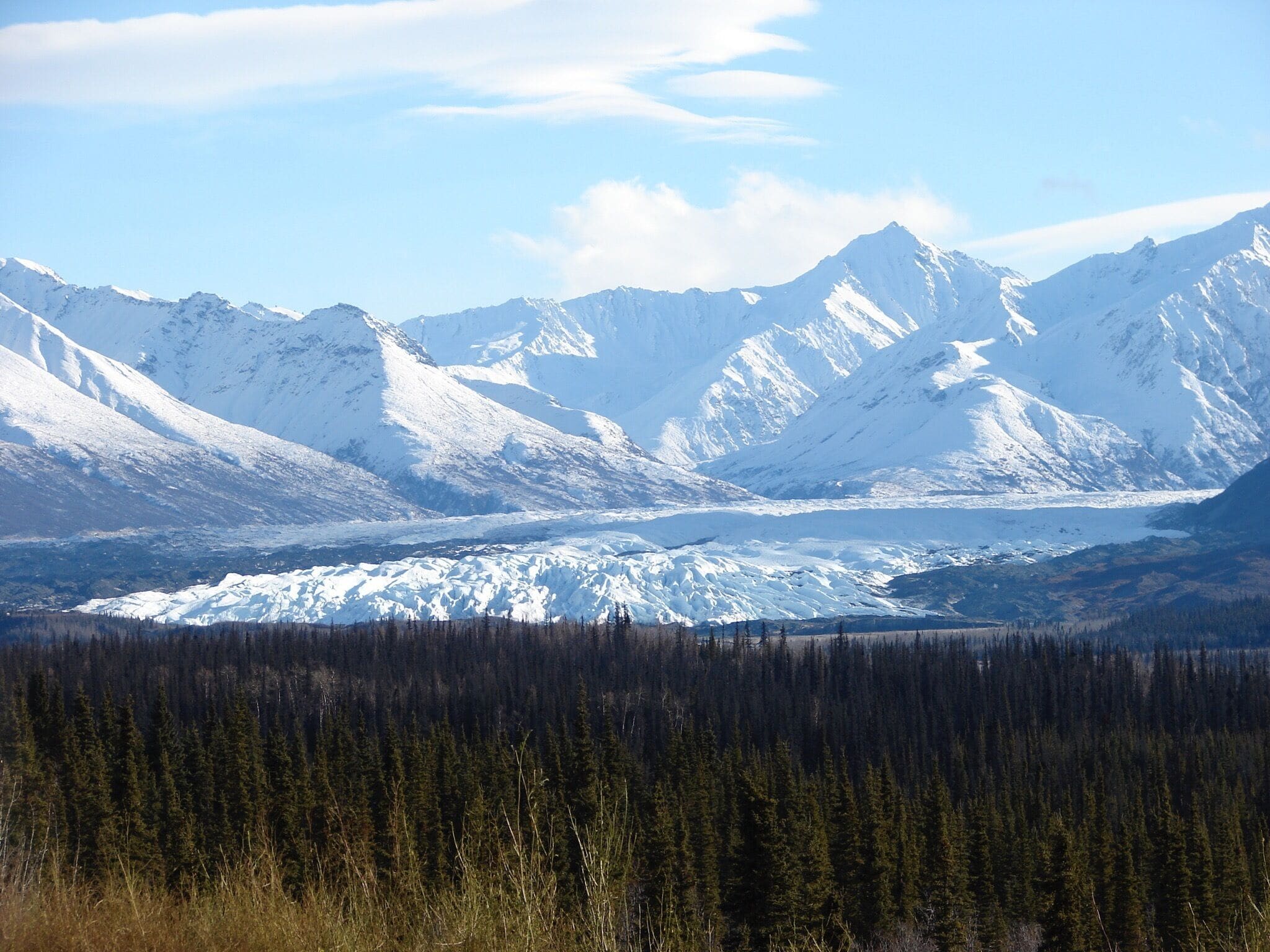 Matanuska glacier is one of the land locked glaciers to the north east of Anchorage. It is awesome to go hiking on the glacier but make sure to have the proper shoes! I got out a little far and had to slide back close to the ground!